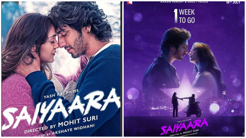 Saiyaara 2025 movie poster featuring lead actors