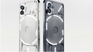 Side profile of Nothing Phone 3 showing sleek frame and buttons