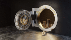 Cryptocurrency coins illustration