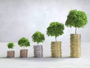 Glass jars labeled High Yield Savings and Money Market representing investment options