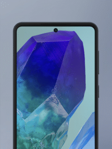 Galaxy M55 5G promotional image highlighting design and features