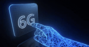 Concept image showing 6G network speed and connectivity graphics