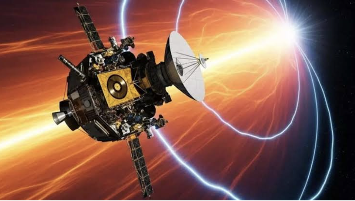 NASA Voyager 1 spacecraft deep space में यात्रा करते हुए