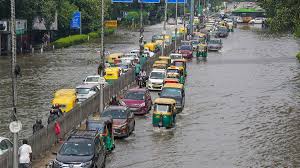 Heavy rainfall affecting daily life in Indian cities