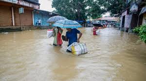 Heavy rainfall affecting daily life in Indian cities