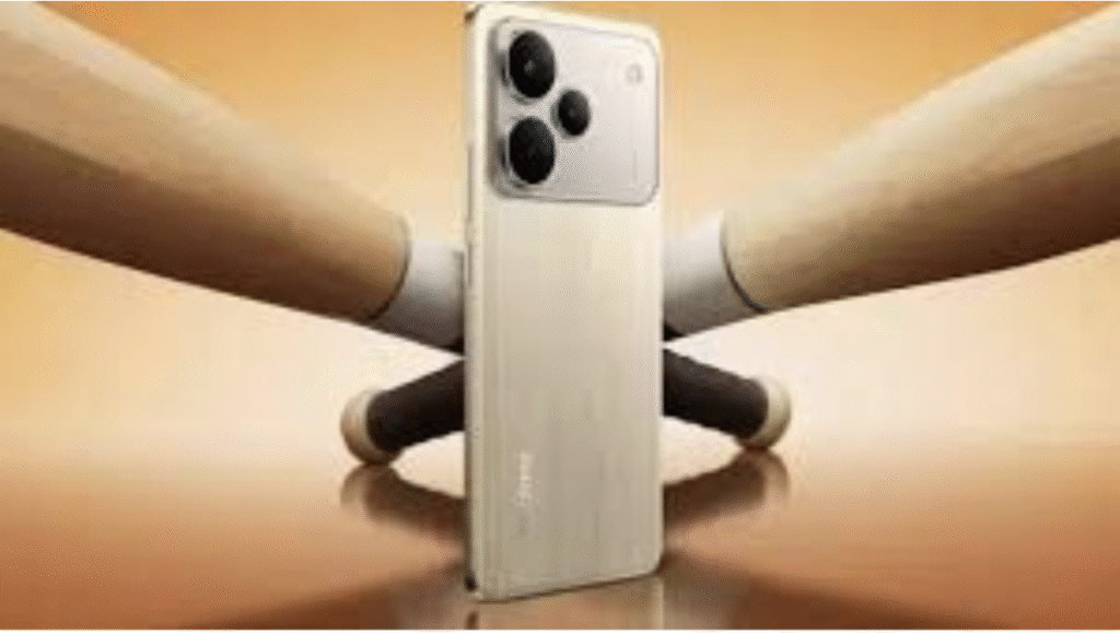 Realme P4 5G smartphone front and back view with sleek design