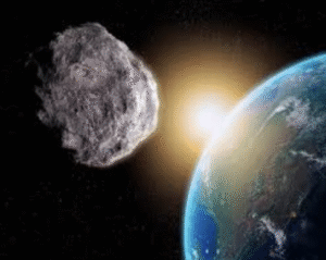 NASA radar tracking asteroid approaching Earth in space