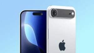 Close-up of e-SIM technology illustration for iPhone 17 Air